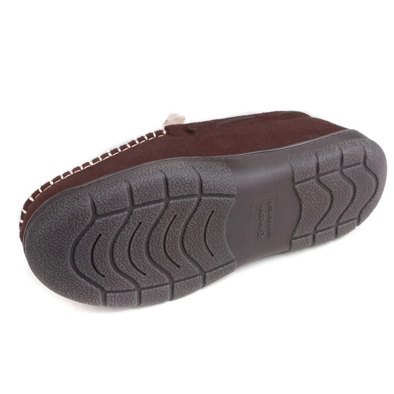 Zigzagger Men's Moccasin Slippers Memory Foam House Shoes, Indoor and Outdoor Warm Loafer Slippers, Coffee, 13 M US - Image 4